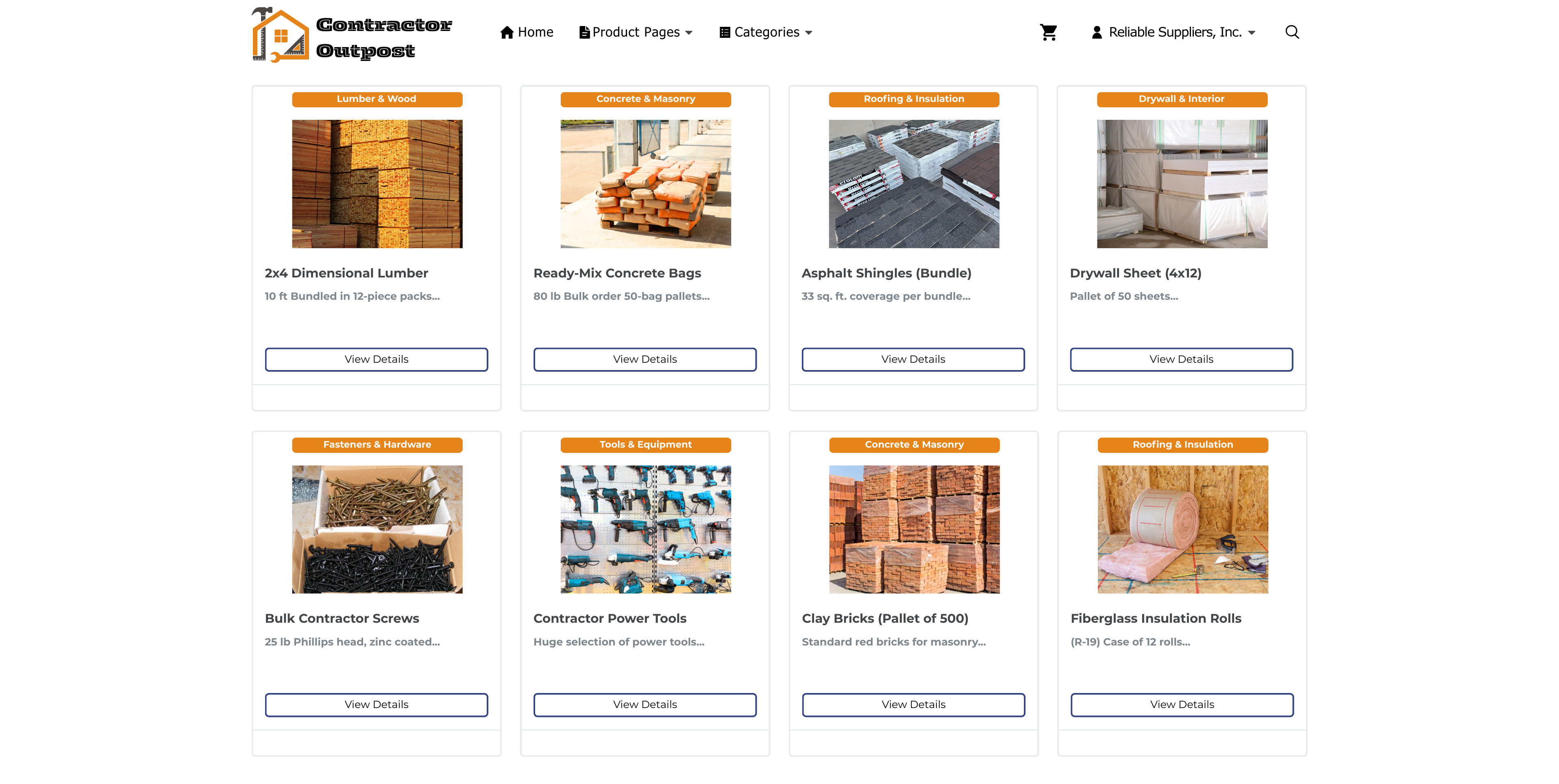 Building Materials & Construction Dashboard