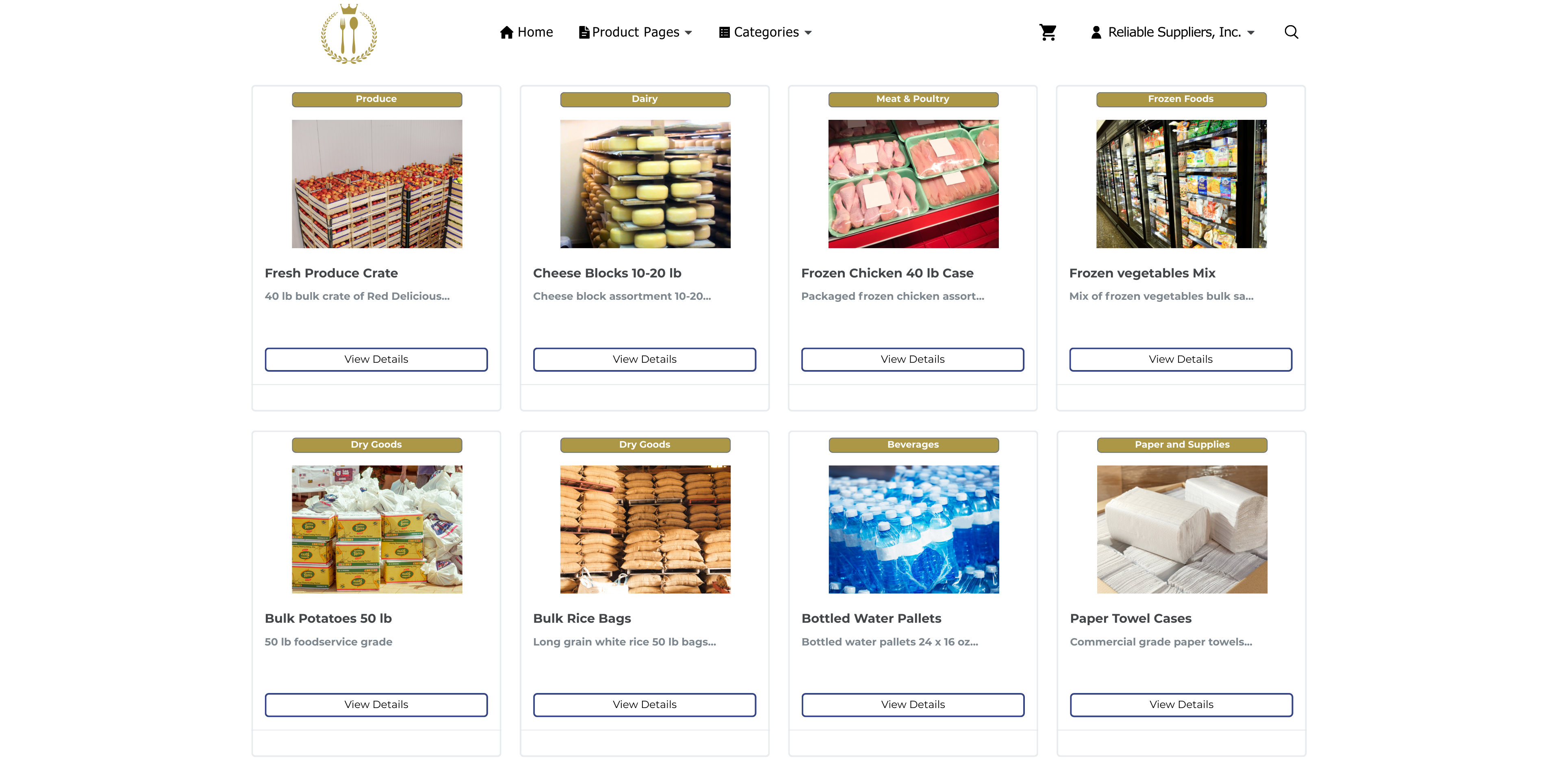Food & Grocery Wholesalers Dashboard