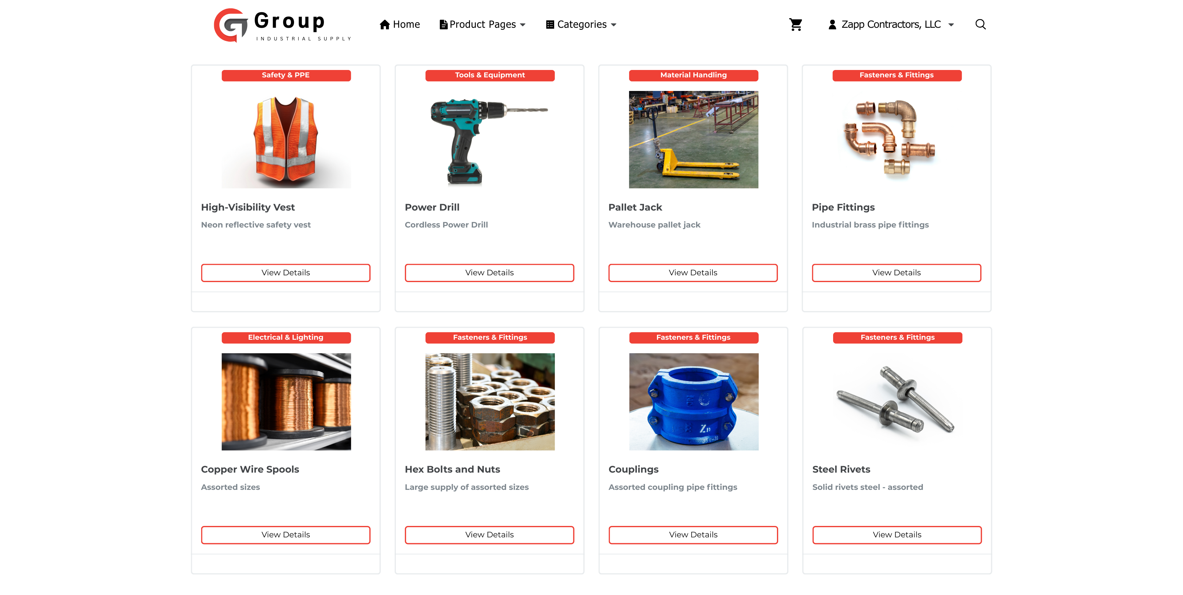 Industrial & Hardware Suppliers Dashboard