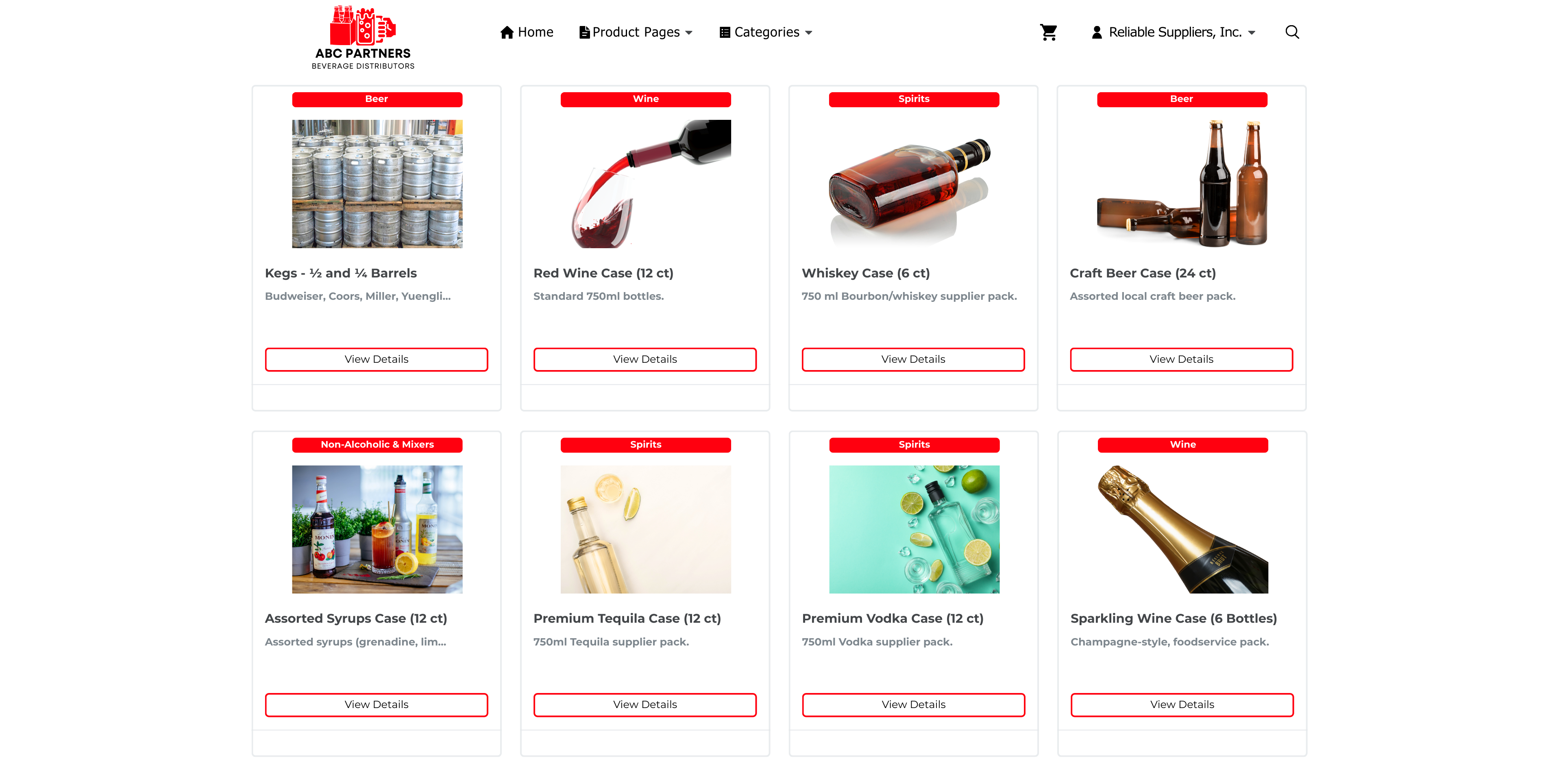 Liquor & Beverage Distributors Dashboard